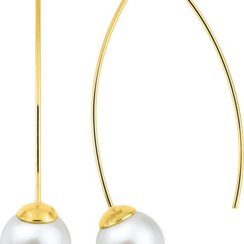 Boucle d'oreille acier crochet perle 43540