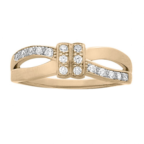 Bague plaqué or empierrée carré pierre blanc 961817 taille 50 à 66