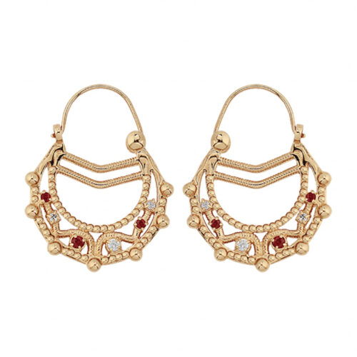 Boucles d'oreille plaqué or créole savoyarde 916839R